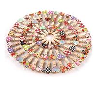 ANCLLO 100 Pack Mini Clothespins Crafts Clips with Hearts