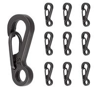 ANCLLO 10PCS Mini Spring Backpack Clasps Metal Snap Carabiners Keychain Camping Bottle Paracord Hooks