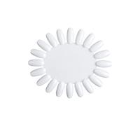 ANCLLO 10Pcs Natural Nail Polish Color Cards Nail Color Tips Wheel Nail Polish Sample Tester Wheel for Home Salon