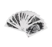 ANCLLO 12 Sheets Full Arm Sleeves Temporary Tattoos Black Animal Lion Wolf Large Pattern Simulation Tattoo Sticker Realistic Fake Tattoos for Adults