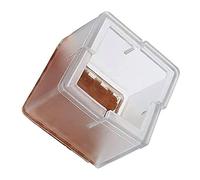 ANCLLO 12pcs Rectangle Chair Leg Caps Transparent Clear Silicone Table Furniture Leg Feet Tips Covers Wood Floor Protectors Felt Pads Prevent Scratches-Large