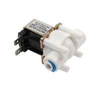 ANCLLO 12V 0.25inch Inlet Water Solenoid Valve Normally Closed for RO Reverse Osmosis Pure System - DC 12V 1/4" Inlet Feed Water Solenoid Valve Quick Connect N/C Normally Closed no Water Pressure