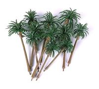 ANCLLO 15 Pcs Ature Coconut Tree Model Plastic Artificial Tree DIY Landscape 3d Model For Artificial Rainforest Layout A Total Of 5 Sizes