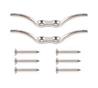 ANCLLO 2 Pack Cleat Hook 152mm/6IN Heavy Duty Galvanised Rope Cord Cleat Hook, Trailer Rope Tiebacks Roman Blind Cord Hooks for Washing Line with Screws