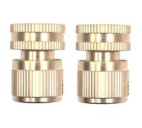 ANCLLO 2 Pack Garden Hose Quick Connect,3/4 inch Brass Female Thread Tap Connector Male Quick Connector Adapter Hose Connectors Hose Fittings for Car Wash Guns Garden Irrigation Systems