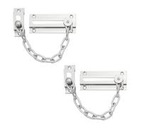 ANCLLO 2 Pcs Chrome Door Chain Kit - Heavy-Duty Door Safety Chain Lock for Home, Apartment and Office