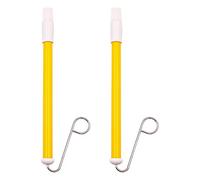 ANCLLO 2 PCS Slide Whistle Instrument Slide Whistle Party Favors with Stainless Steel Sliding Rods for Parent-Child Games (Yellow)