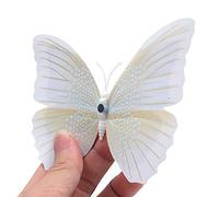 ANCLLO 24Pcs 3D Butterfly Wall Stickers Art Decor Decals with Sponge Gum and Magnet-White