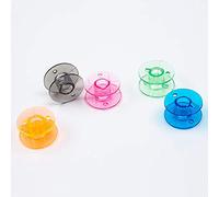 ANCLLO 25 Pcs Sewing Machine Bobbins, Plastic Color Sewing Machine Bobbins with Transparent Storage Case Box