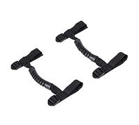ANCLLO 2pcs Car Handle Bar Frame Modified Grab Grip Roof Door Pull Rope Anti-slip/Fit For Jeep Wrangler 1987-2019 YJ TJ LJ JK JL (Black)