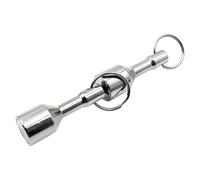 ANCLLO 2pcs Magnetic Key Ring, Pocket Magnets for Purse with Strong Magnetic Rare Earth Neodymium, Gold, Silver, Jewelry, Metals Test Magnet, Convenient Magnetic Tool
