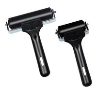 ANCLLO 2Pcs Rubber Roller Brayer Heavy Duty Glue Roller Oil Painting Tools for Crafting Printmaking Ink and Stamping Wallpaper