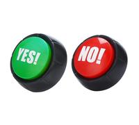 ANCLLO 2PCS Sound Buttons Yes No Button for Funny Party Quiz Contest Holiday Supplies Board Games