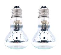 ANCLLO 2pcs Transparent Reptile Heating Bulbs, Durable Infrared Heat Lamp Warming Light Bulb Pet Light for Reptile and Amphibian Lizard Tortoise Spider Snake Chameleon 220-230V(100W)