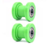 ANCLLO 2pcs Universal Pulley Tensioner Chain Roller, 10mm Chain Roller Slider Guide Pulley Nylon Guide Pulley Heavy Duty Bearings Tensioner Wheel Guide for Motorcycle Pit Dirt Mini Bike Atv(green)