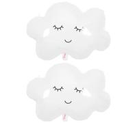 ANCLLO 2Pcs White Cloud Balloon Foil Balloons for Birthday Shower Party