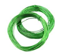 ANCLLO 2pcs X 20M Bonsai Care Tool Tree Training Wire 1.0mm Plant Craft Wire Aluminum Wire Handicraft Weaving, for Holding Bonsai Branches (Each Roll 20M, Green)