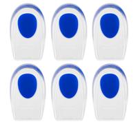ANCLLO 3 Pairs of Heel Spur Insoles Gel Heel Cups Silicone Heel Pads for Shoes Orthopaedic Gel Insoles for Relieving Plantar Fasciitis Achilles Pain