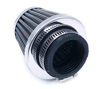 ANCLLO 38mm Motorcycle Clamp-On Air Intake Filter Kit, Universal Auto Cold Air Intake Scooter Moped Scooter ATV Dirt Bike Air Filter HIgh Flow(Black)