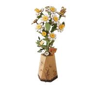 ANCLLO 3D Wooden Puzzle Flowers Bouquet, Artificial Chamomile Model Kits To Be Assembled, DIY Craft Set, Home Decor Romantic Gifts