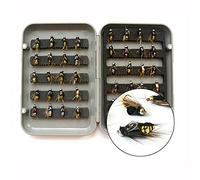 ANCLLO 40 Pcs Fly Fishing Flies with Waterproof Box for Trout Fishing - Style A