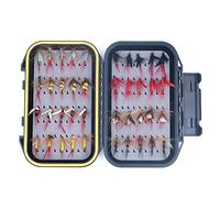 ANCLLO 40Pcs Fly Fishing Flies Kit Lures Streamer Assortment with Waterproof Fly Box