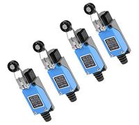 ANCLLO 4PCS Antrader ME-8104 Revolving Plastic NC-NO Momentary Roller Lever Arm Limit Switch for CNC Mill Laser Plasma