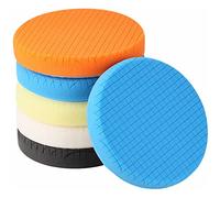 ANCLLO 5Pcs 7 Inch Face Backing Plate Compound Buffing Sponge Pads Cutting Polishing Pad Kit For Car Buffer Polisher Compounding, Polishing and Waxing