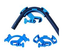 ANCLLO 5pcs Aquarium One Way Non-return Check Valve and Hose Holder Pipe Clamp Adjustable, for Fish Tank Air Line Tube Tubing Hose (Blue)