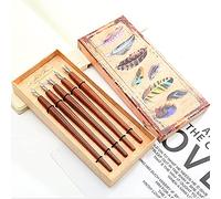 ANCLLO 5Pcs Wooden Professional Manga Gothic Pen Dip Pen Set Manga Calligraphy Drawing Pen Kit