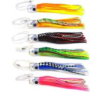 ANCLLO 6Pcs Rigged Trolling Lure Marlin Tuna Mahi Dolphin Durado Wahoo Octopus Skirted Fishing Lures