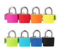 ANCLLO 8 Pack Padlock Small Padlock with Key for Luggage Lock Backpack Gym Locker Lock Suitcase Lock and More