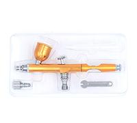 ANCLLO Airbrush Tool Dual Action Gravity Feed 0.3mm Nozzle Spray Gun Cake Decorating Brushes for Nail Manicure with Wrench Straw