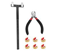 ANCLLO Bow String Nocking Points Pliers Strings Knock Set T Shape Bow Square Ruler Recurve Bow Turning Kit Archery Bow String Nocking Points Plier Strings Nock Set-Black