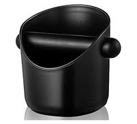 ANCLLO Coffee Knock Box Rubber,Non-Slip Coffee Grounds Container, Espresso Coffee Knock Box Container Coffee Grind Knock Out Box for Coffee Grounds Coffee Bucket Non Slip Rubber Pad Black