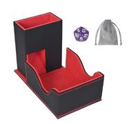 ANCLLO Dices Tower Organizers, PU Leather Magnetic Dice Roller Tower, 3-in-1 Folding Holder Case Mat for Tabletop Enthusiasts RPG Gaming Equipment