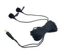 ANCLLO Dual-Head Lavalier Microphone Lapel Clip-on Microphone Set Omnidirectional Electret Condenser Mic 3.5mm Jack for Smartphones DSLR Camcorders