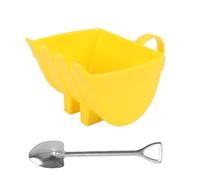 ANCLLO Excavator Bucket Model Cafe Coffee Mug with Spade Shovel Spoon, ABS Personalized Digger Drink Cups for Hot & Cold Drinks Tea (Yellow, 330ml)