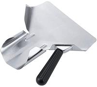 ANCLLO French Fries Shovel,Stainless Steel Fry Bagger Scooper Chip,Stainless Steel French Fry Scoop with Dual Handles,French Fry Bagger with Right Handle