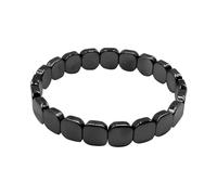 ANCLLO Hematite Bracelet Men Natural Stones Handmade Bracelets Hematite Stone Healing Bracelet Special Energy Male Bracelets
