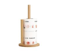 ANCLLO Kitchen Roll Holder, Wooden Paper Tower With Non-Slip Mat, Kitchen, Bedroom, Bathroom, Circular Paper Towel Roll Holder For Sewing (11.02 X5.7in)