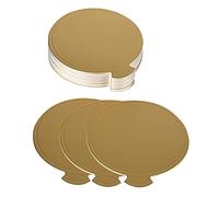 ANCLLO Luxurious Gold Round Mini Cake Boards, 100Pcs, 3.5 Inches (9cm) Diameter, Ideal for Cakes, Cupcakes, Muffins, Bake Sale Events & Home Based Bakers