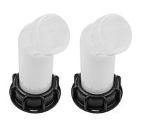 ANCLLO Pack of 2 IBC Drain Nozzle S60x6 Coarse Thread IBC Outlet Tap IBC Tank Accessories Drain Cover Nozzle Valve Cap Valve Inner Thread for IBC Tote Tank