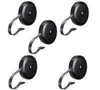 ANCLLO Pack of 5pcs 2 Sided Tape Measure The Measuring Tape for Body Size Measurement and Small Sewing Tape Measure for Tailors 60 Inch 150 cm Black