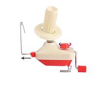 ANCLLO Portable Hand-Operated Swift Yarn Fiber String Thread Ball Wool Winder Knitting Roll Coil Tidy Machine Holder Tool Beige Red