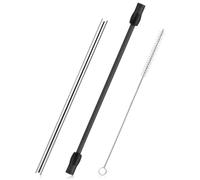 ANCLLO Stainless Steel Milk Tube with Cleaning Brush Accessory Set Compatible with Simens EQ6 Bosch VeroAroma Fully Automatic Coffee Machines