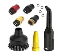 ANCLLO Steam Accessories Kits for Karaher SC1 SC2 SC3 SC4 SC5 Round Brush Set and Steam Cleaner Powerful Nozzle
