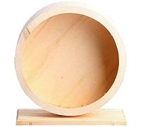 ANCLLO Swetup Wooden Silent Hamster Wheel, Non Slip Exercise Wheel for Rat, Gerbil, Mice, Chinchillas, Hedgehogs, Guinea Pigs