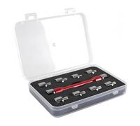 ANCLLO Universal Adjustable Motorcycle Spoke Torque Wrench CNC Spanner Set 5.0-6.8 Length Red Aluminium Iron with Storage Box for Motorbikes Dirt Bikes