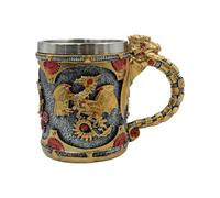 ANCLLO Vintage Beer Mugs Dragon Pattern Medieval Wine Glass for Men Father’s Day